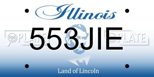 553JIE Illinois License Plate