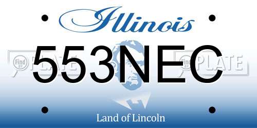 553NEC Illinois License Plate