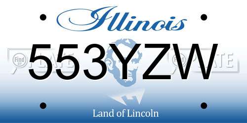 553YZW Illinois License Plate