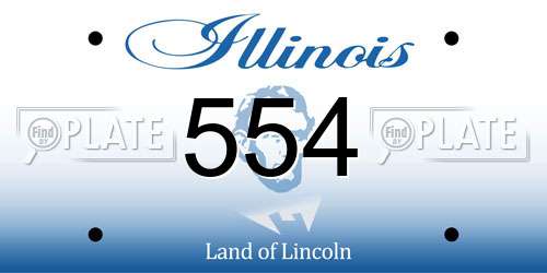 554 Illinois License Plate