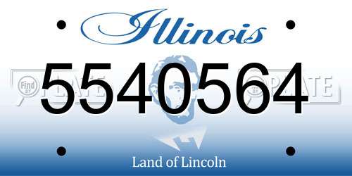 5540564 Illinois License Plate