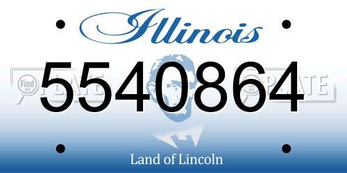 5540864 Illinois License Plate