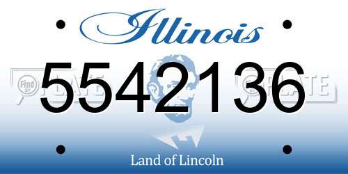 5542136 Illinois License Plate