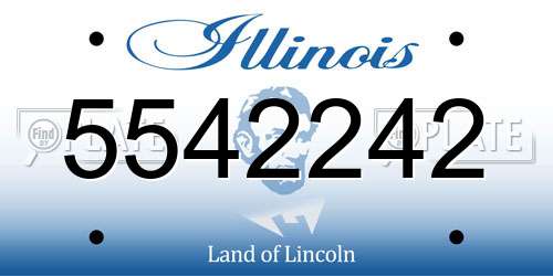 5542242 Illinois License Plate