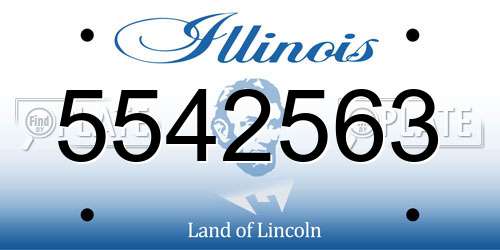 5542563 Illinois License Plate