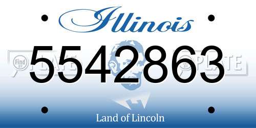 5542863 Illinois License Plate