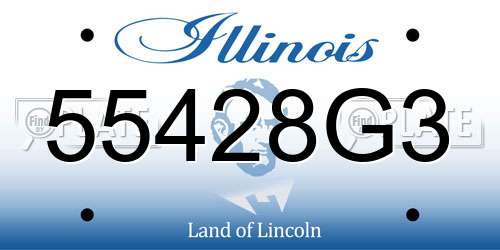 55428G3 Illinois License Plate