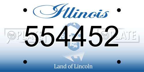 554452 Illinois License Plate