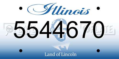 5544670 Illinois License Plate