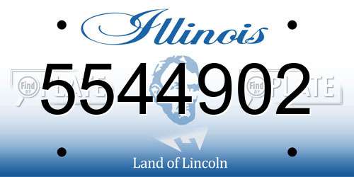 5544902 Illinois License Plate