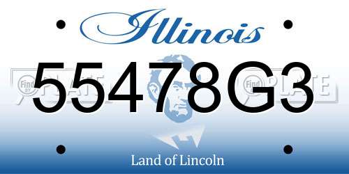 55478G3 Illinois License Plate