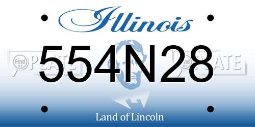554N28 Illinois License Plate