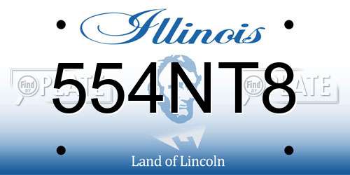554NT8 Illinois License Plate