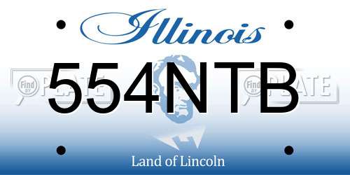 554NTB Illinois License Plate