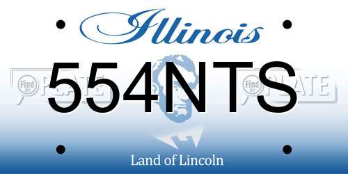 554NTS Illinois License Plate