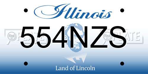 554NZS Illinois License Plate