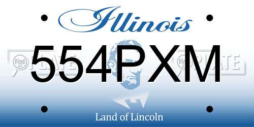 554PXM Illinois License Plate