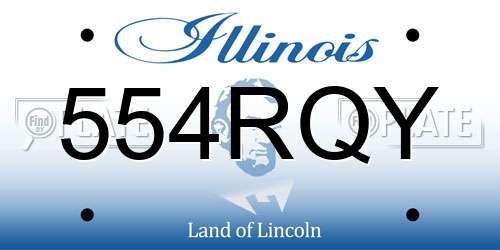 554RQY Illinois License Plate