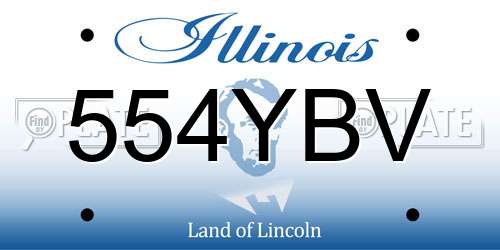 554YBV Illinois License Plate