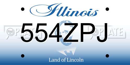 554ZPJ Illinois License Plate