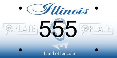555 Illinois License Plate