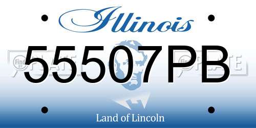 55507PB Illinois License Plate