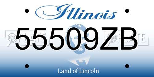 55509ZB Illinois License Plate
