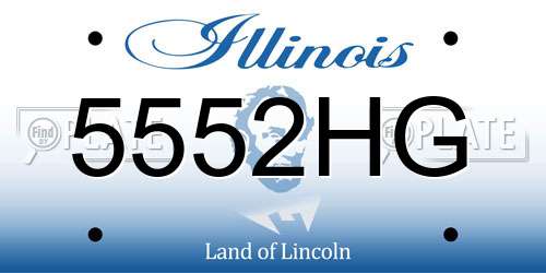 5552HG Illinois License Plate