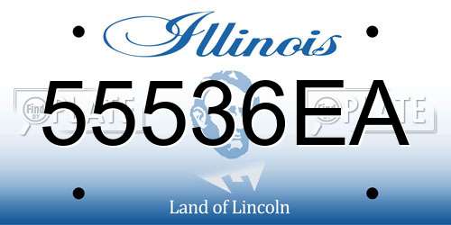 55536EA Illinois License Plate