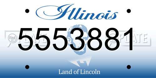 5553881 Illinois License Plate