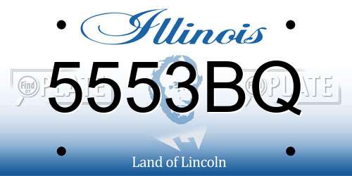 5553BQ Illinois License Plate