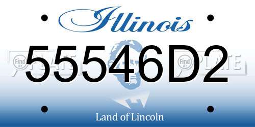55546D2 Illinois License Plate
