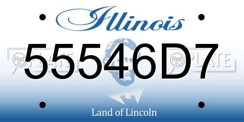 55546D7 Illinois License Plate