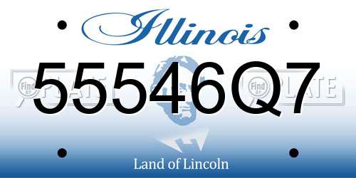 55546Q7 Illinois License Plate