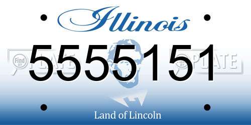 5555151 Illinois License Plate