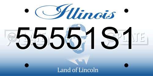 55551S1 Illinois License Plate