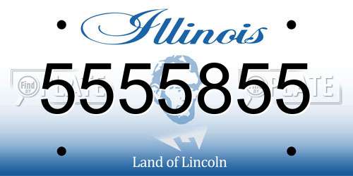 5555855 Illinois License Plate