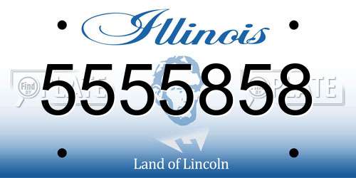 5555858 Illinois License Plate