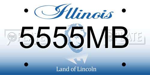 5555MB Illinois License Plate