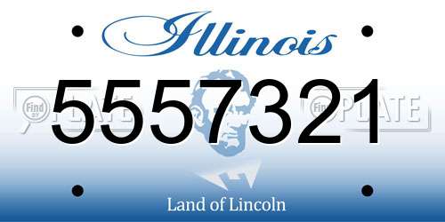 5557321 Illinois License Plate