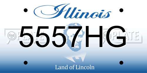 5557HG Illinois License Plate