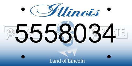 5558034 Illinois License Plate