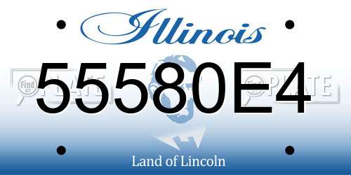 55580E4 Illinois License Plate