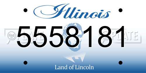 5558181 Illinois License Plate