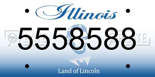 5558588 Illinois License Plate