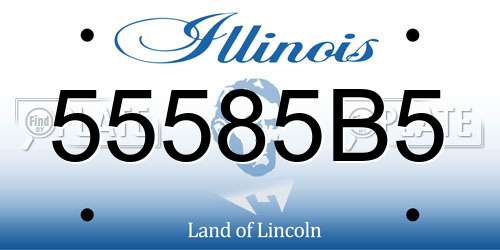 55585B5 Illinois License Plate