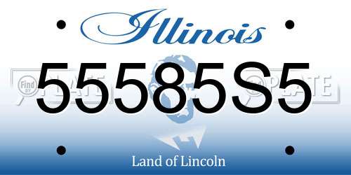 55585S5 Illinois License Plate