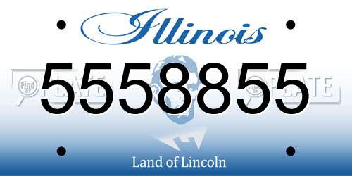 5558855 Illinois License Plate