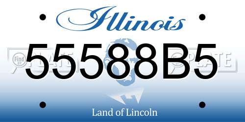 55588B5 Illinois License Plate