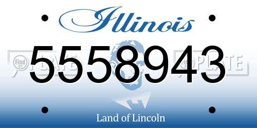 5558943 Illinois License Plate